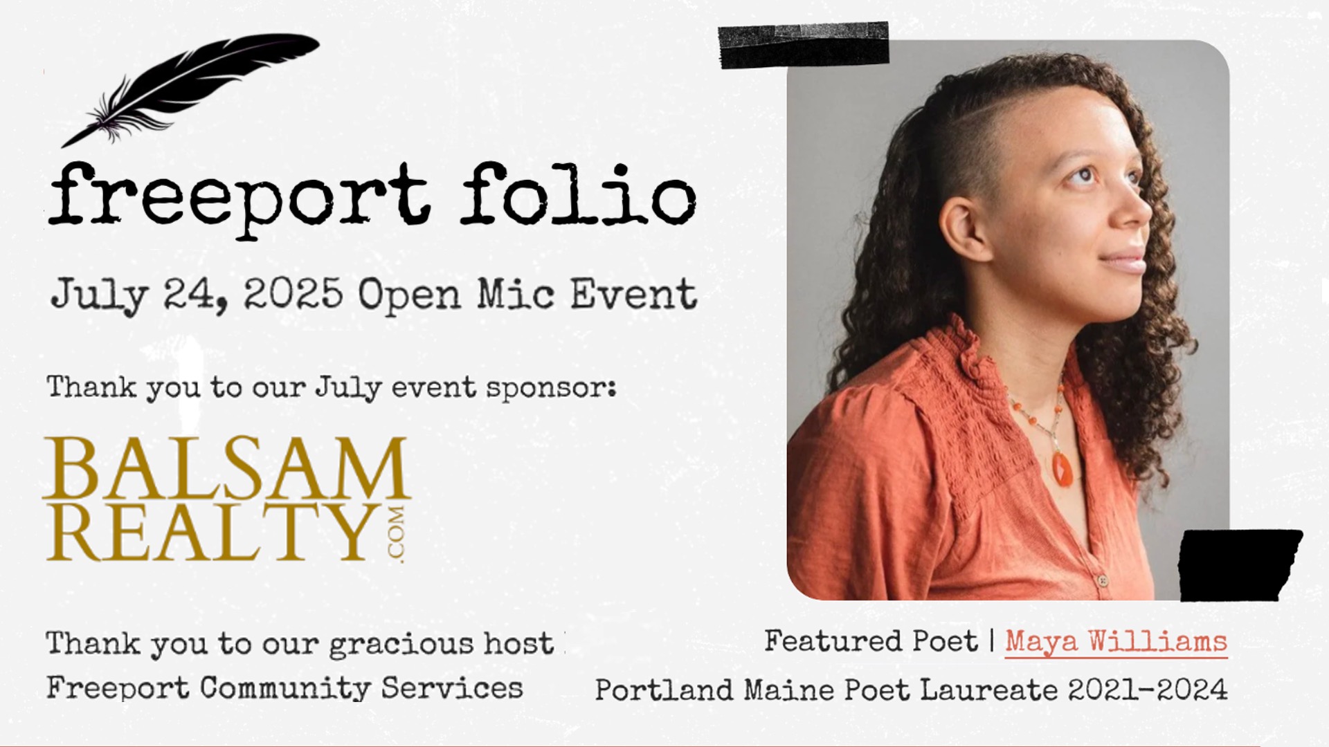 Freeport Folio Open Mic Poetry: 7-24-25